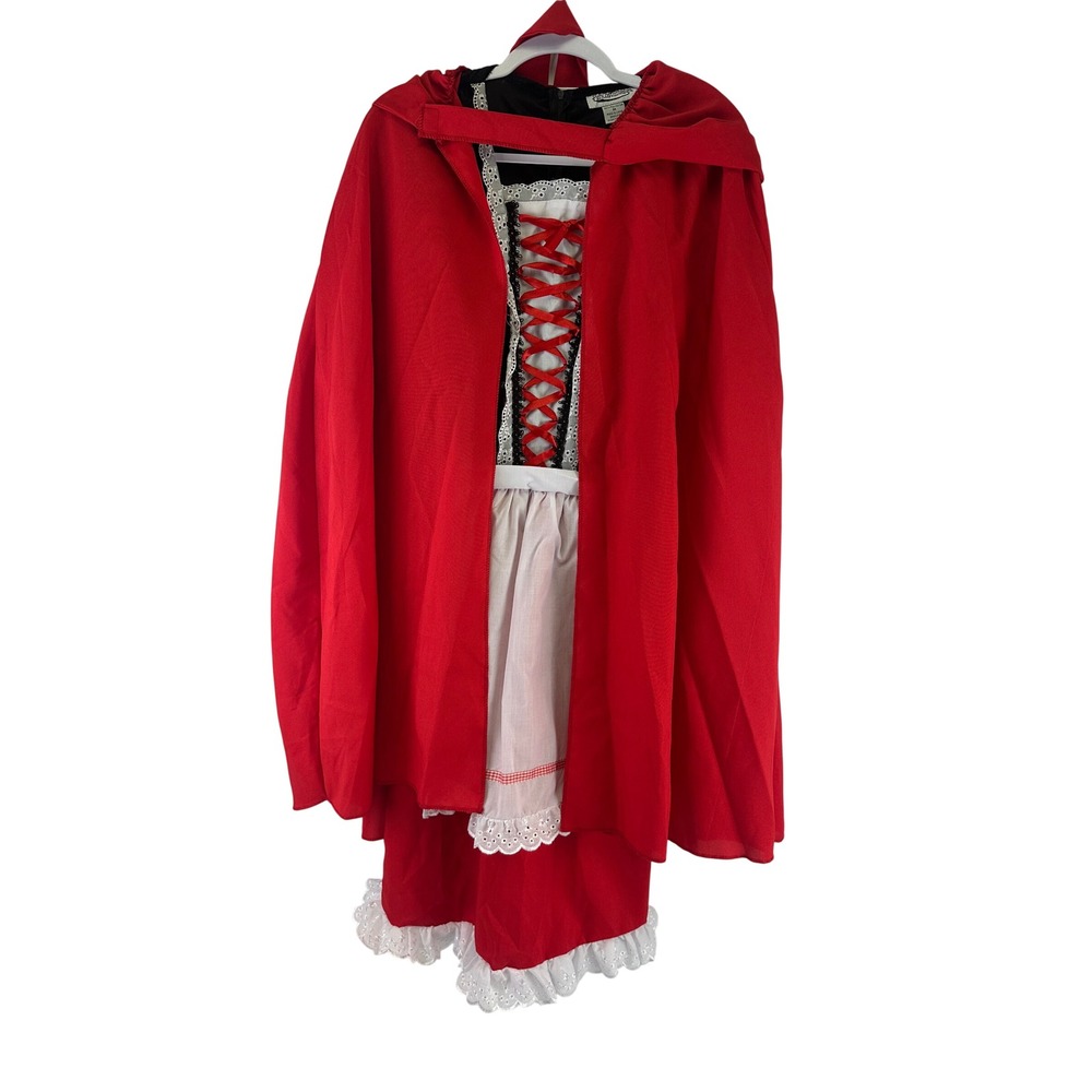 FunCostumes Little Red Riding Hood Costume Fairytale Lace Up Dress Cape Medium
